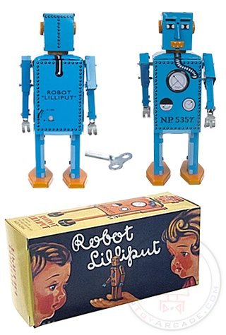 Lilliput Robot Bright Blue Tin Toy : The Original and First Tin Toy ...