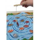 Magnetic Fishing Game Fabric in Tin