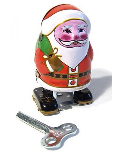 Rosy Cheeks Santa Wind Up Tin Toy