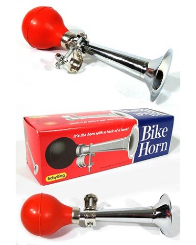 Bike Horn Red and Chrome