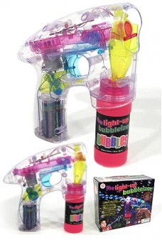 Light Up Transparent Bubbleizer Gun