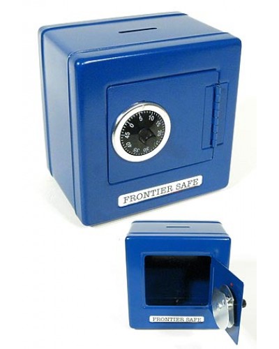 Frontier Blue Metal Safe Classic Bank