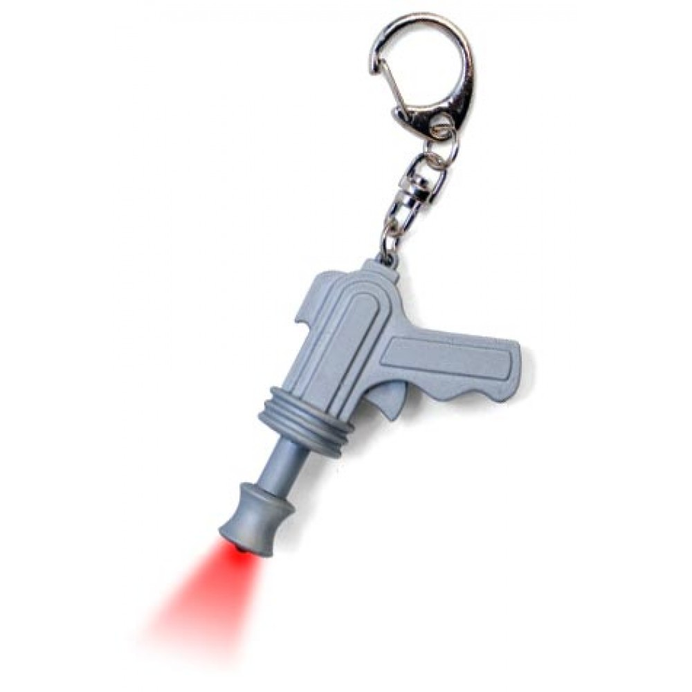 Space Gun Keyring : Spaceman Raygun : Red LED : Ray Gun Keychain :  Kikkerland