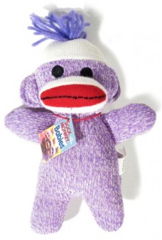 Sock Monkey Purple Baby Soft Huggable