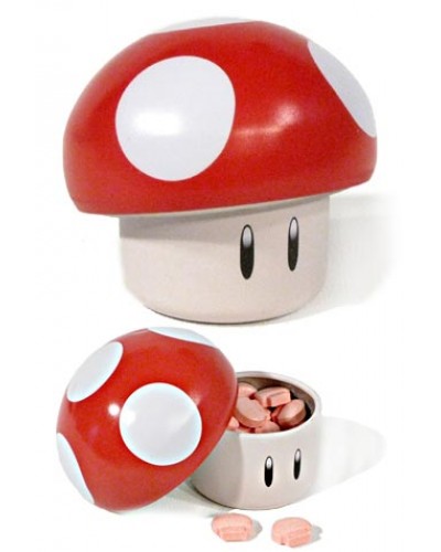 Super Mario Red Mushroom Candy Tin