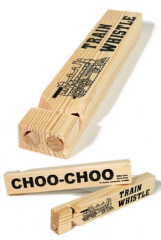 Wooden Train Whistle : Choo Choo Sound : Classic Wood Music Toy