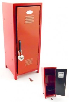 11 Inches Tall High School Locker Red Metal 