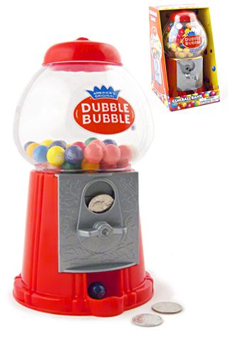 Dubble Bubble Gumball Bank : Plastic Gum Machine : Classic Red