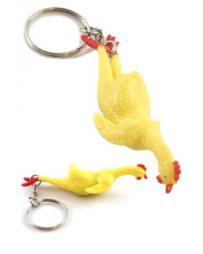 Rubber Chicken Stretchy Keychain