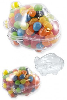 Airplane Clear Candy Jar
