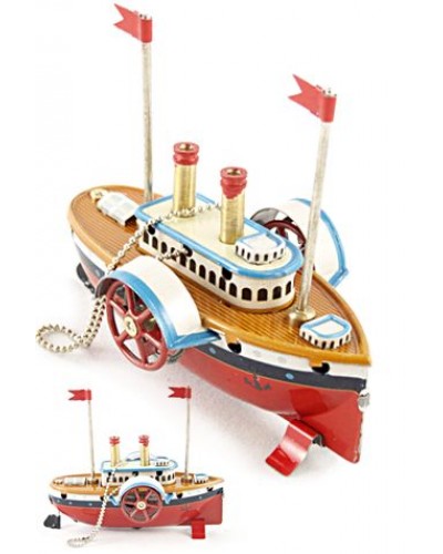 Riverboat English Ornament Tin Toy