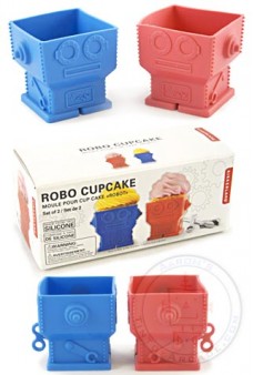 Robot Cupcakes Baking Set of 2 