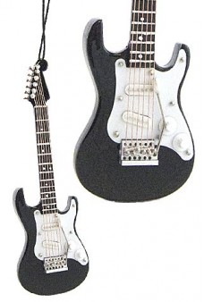 Black Electric Guitar Ornament