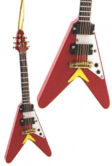 Red Rock N Roll Electric Guitar Ornament