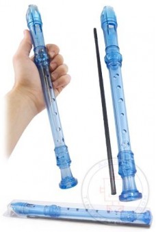 Blue Recorder Clear Musical Flute