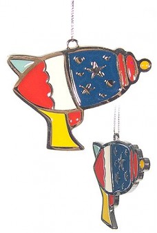 RayGun Ornament USA Red White Blue 