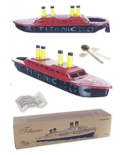 Titanic Tin Steamship Hand Painted