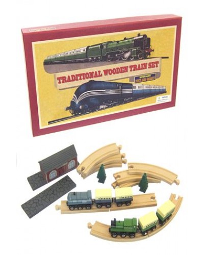 Traditional Wooden Train English Set