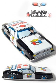 Japanese Police Car Vintage Tin Toy