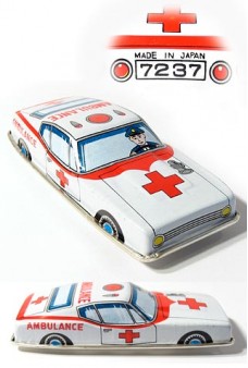 Japanese Ambulance Car Vintage Toy