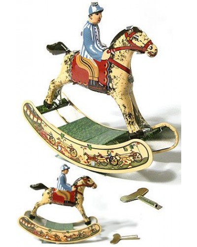 Rocking Horse Wind Up Tin Toy