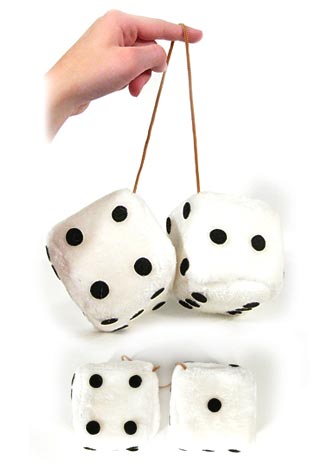 tta1725_white_fuzzy_dice__29229 tta1725_white_fuzzy_dice__29229
