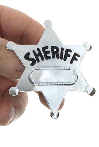 thumbnail image 2 of Sheriff Badges For Kids Pack Of 12 - Silver Star Badges With Name Stickers For Dress Up 2 of 13
