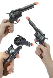 Texas Ranger Double 12 Shot Ring Cap Guns Set - Tin Toy Arcade