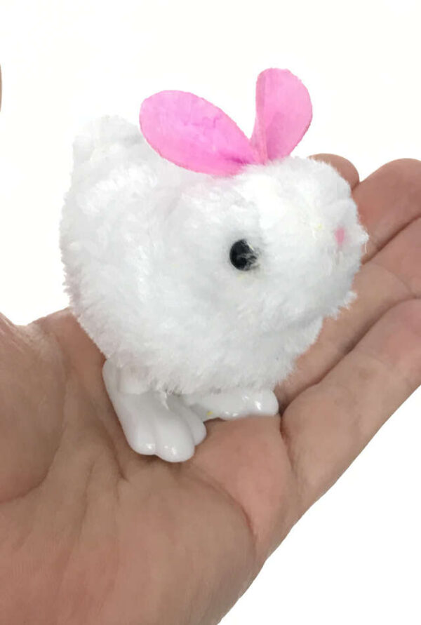 Hopping Easter Bunny Pink Ears Wind Up - Tin Toy Arcade