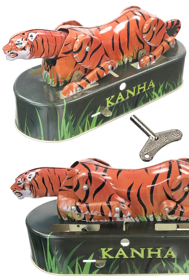 Stalking Tiger Jungle Book Tin Toy Wind Up - Tin Toy Arcade