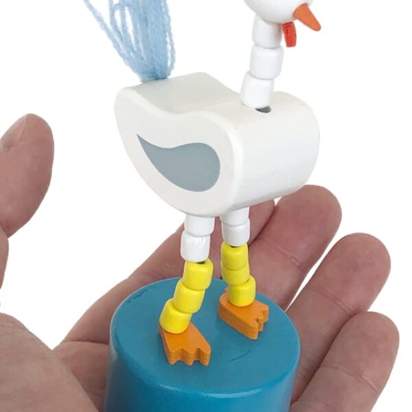 Cute Rooster Wooden Thumb Puppet Toy - Tin Toy Arcade