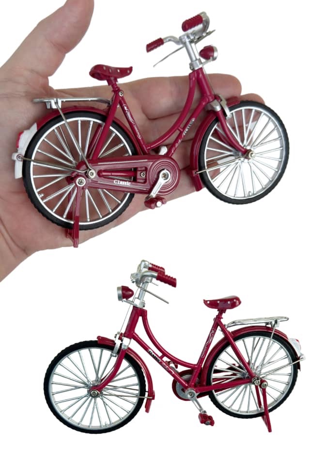 Retro Red Bicycle Metal : Girls Miniature Bike : Really Works