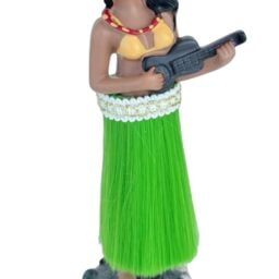 Hula Girl Aloha Dashboard Dancer Green Skirt