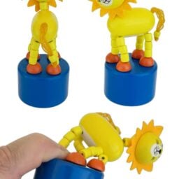 Safari Lion Wooden Thumb Puppet Toy