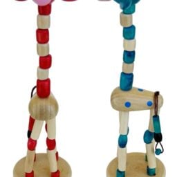 One Tall Giraffe Wooden Thumb Puppet Toy