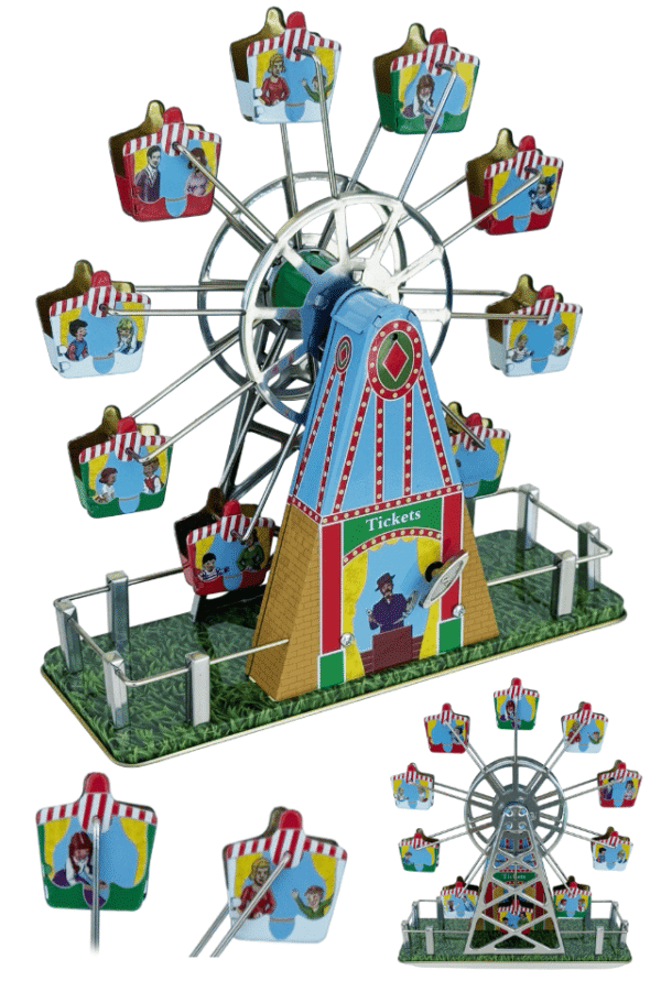 Musical Ferris Wheel Tin Toy Victorian Windup